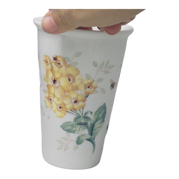 Lenox Butterfly Meadow Ceramic Thermal Coffee Tea Mug 10 oz No Lid EUC - Picture 7 of 10